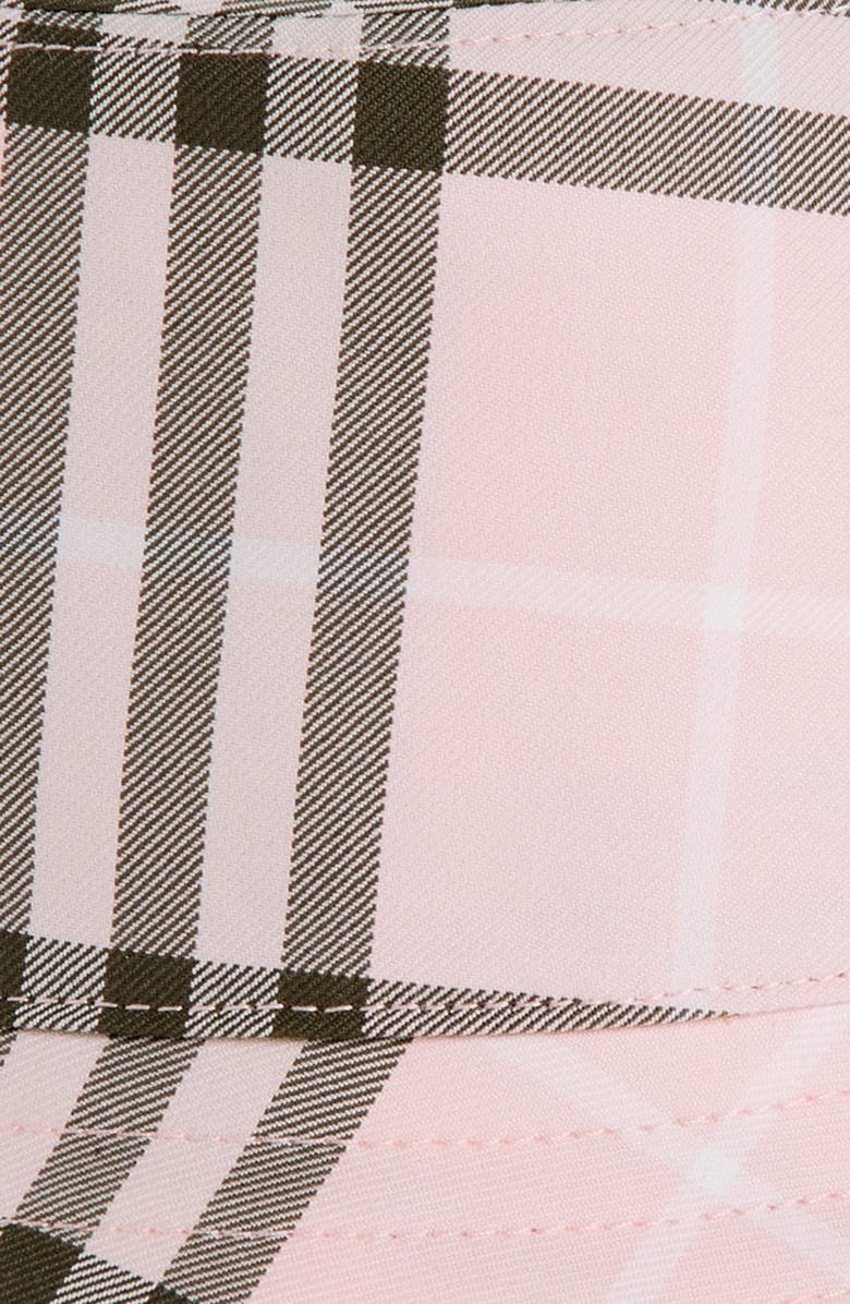 Burberry EKD Stamp Woven Bucket Hat, Alternate, color, Mallow Pink Check