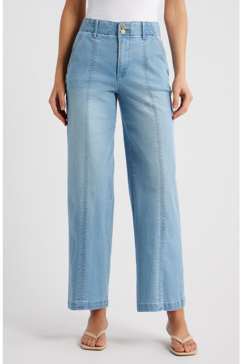 Emma Skyrise Seamed Wide Leg Jeans, Main, color, POWDER BLUE ARTISANAL