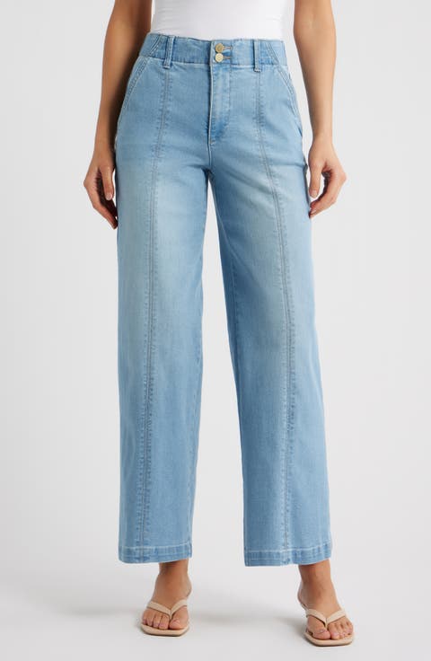 Emma Skyrise Seamed Wide Leg Jeans (Regular & Petite)
