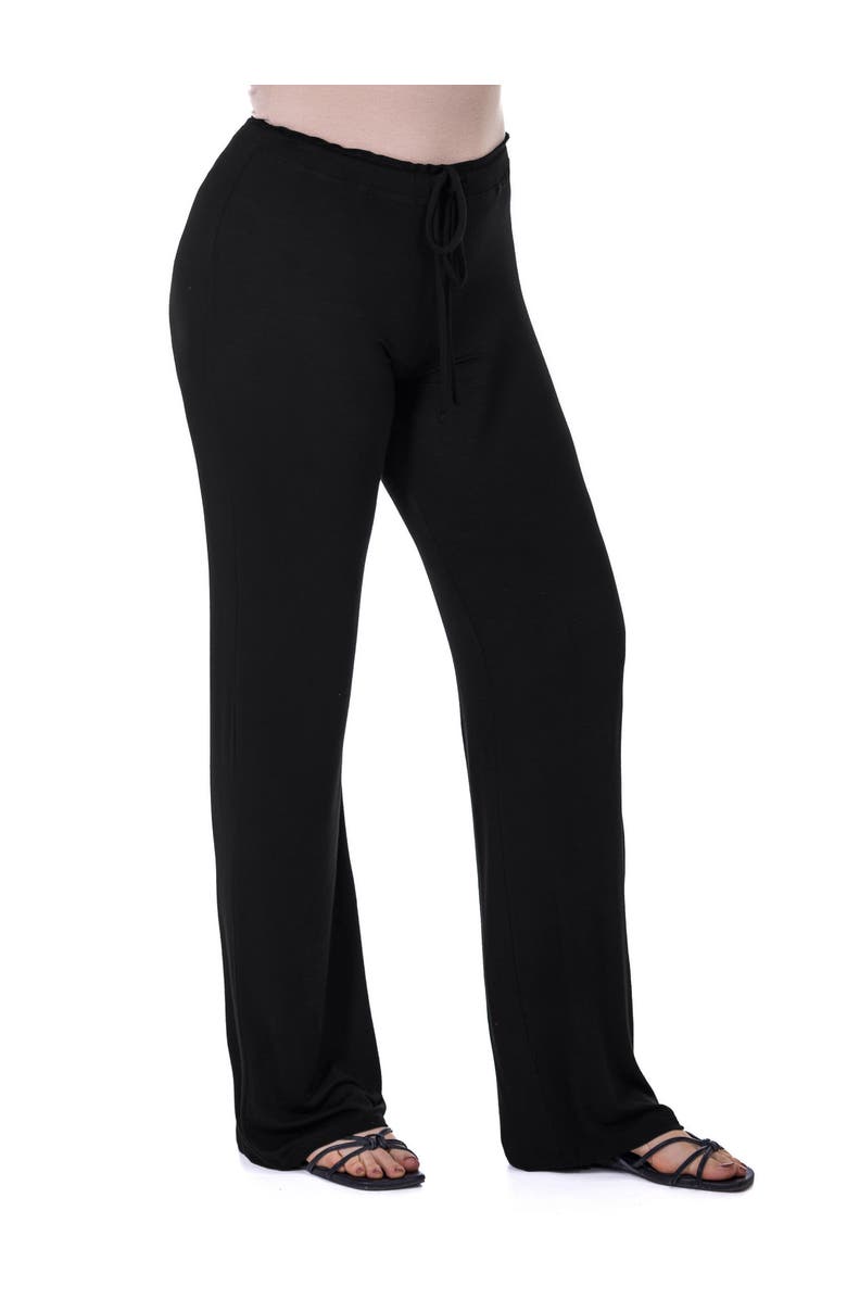 24seven Comfort Apparel Comfortable Drawstring Lounge Pants, Alternate, color, Black