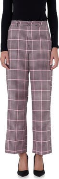 Endless Rose Houndstooth Check High Waist Pants