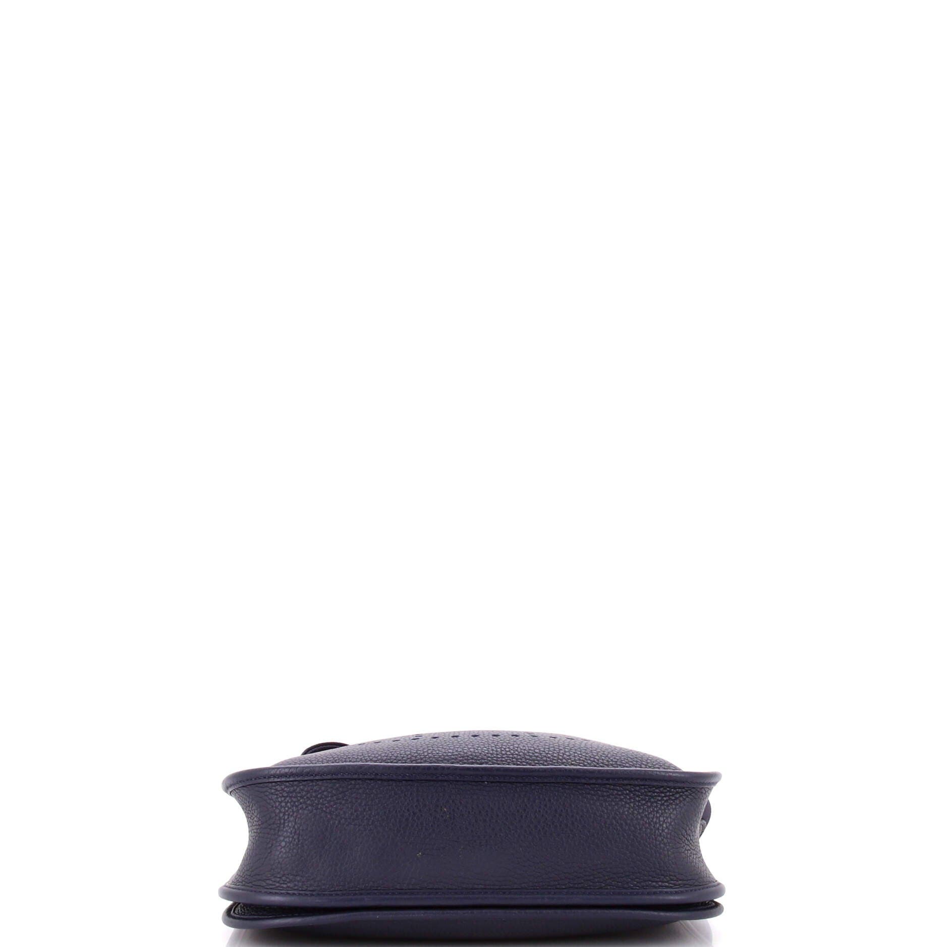 Pre-Owned Hermes Evelyne Bag Gen III Clemence PM, Alternate, color, Bleu Nuit