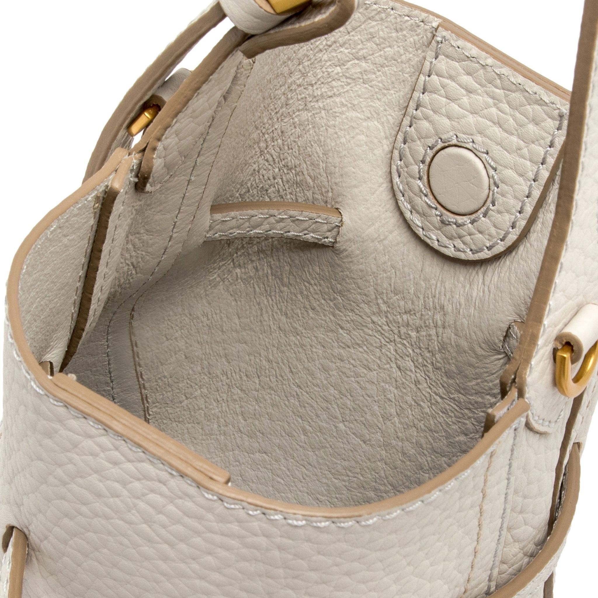 Gianni Chiarini Sienna Off White Leather Bucket Bag, Alternate, color, Off-White