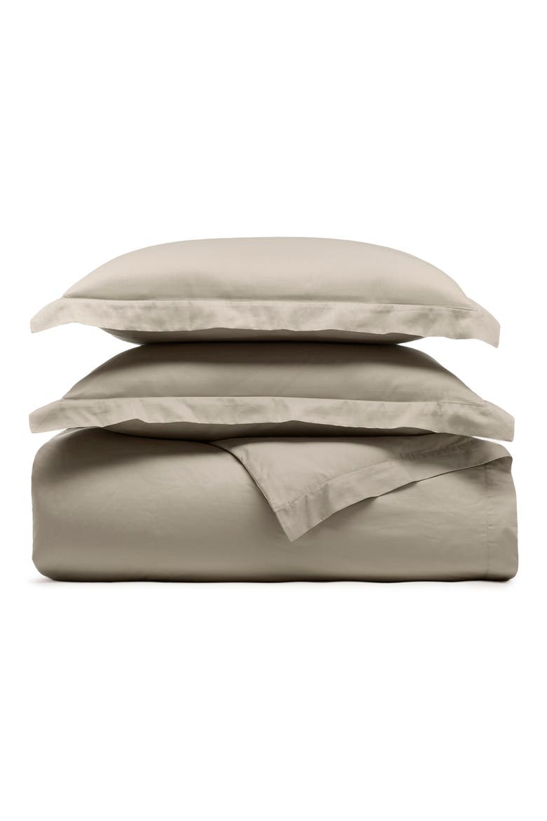 Signature Hemmed Duvet Set, Main, color, OAK