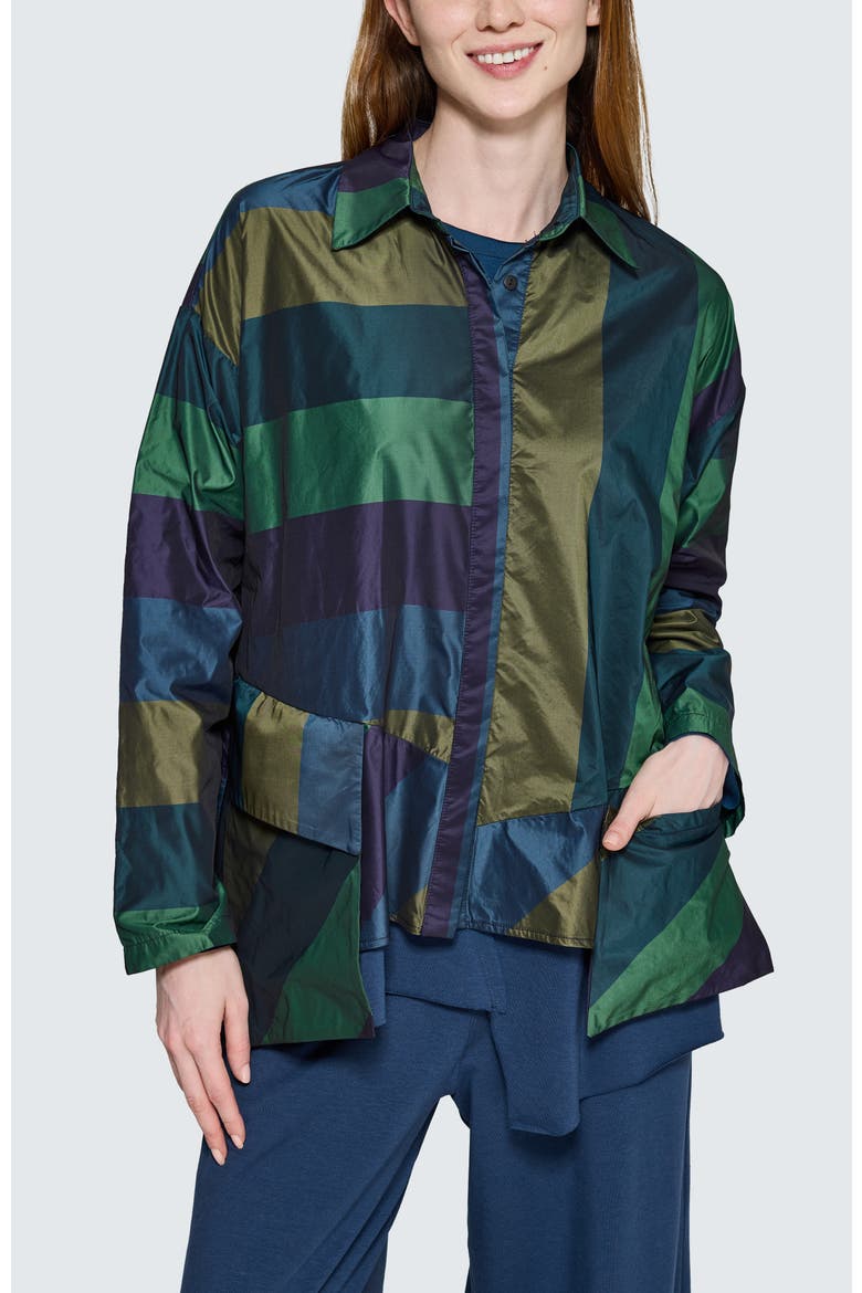 Vivienne Asymmetrical Shirt, Main, color, Oasis Blue