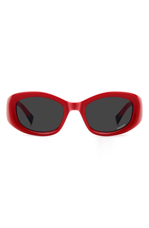 Missoni 50mm Rectangular Sunglasses In Red/grey