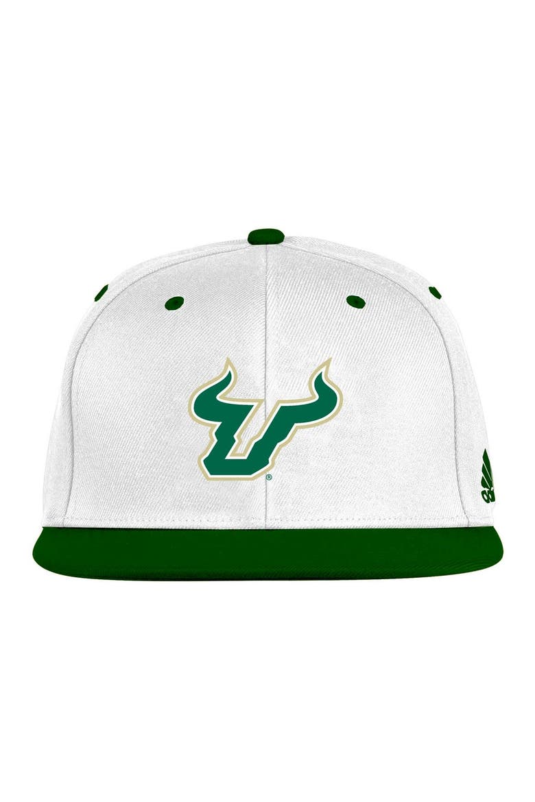 Men's adidas  White/Green South Florida Bulls On-Field Fitted Hat, Alternate, color, White