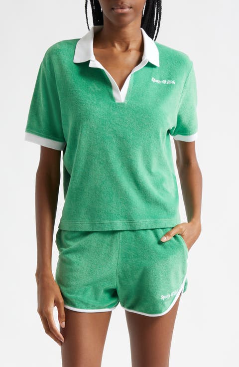 Italic Logo Cotton Terry Polo