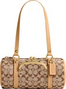 COACH Originals Kisslock Signature Jacquard Barrel Bag