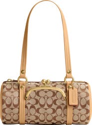 COACH Originals Kisslock Signature Jacquard Barrel Bag