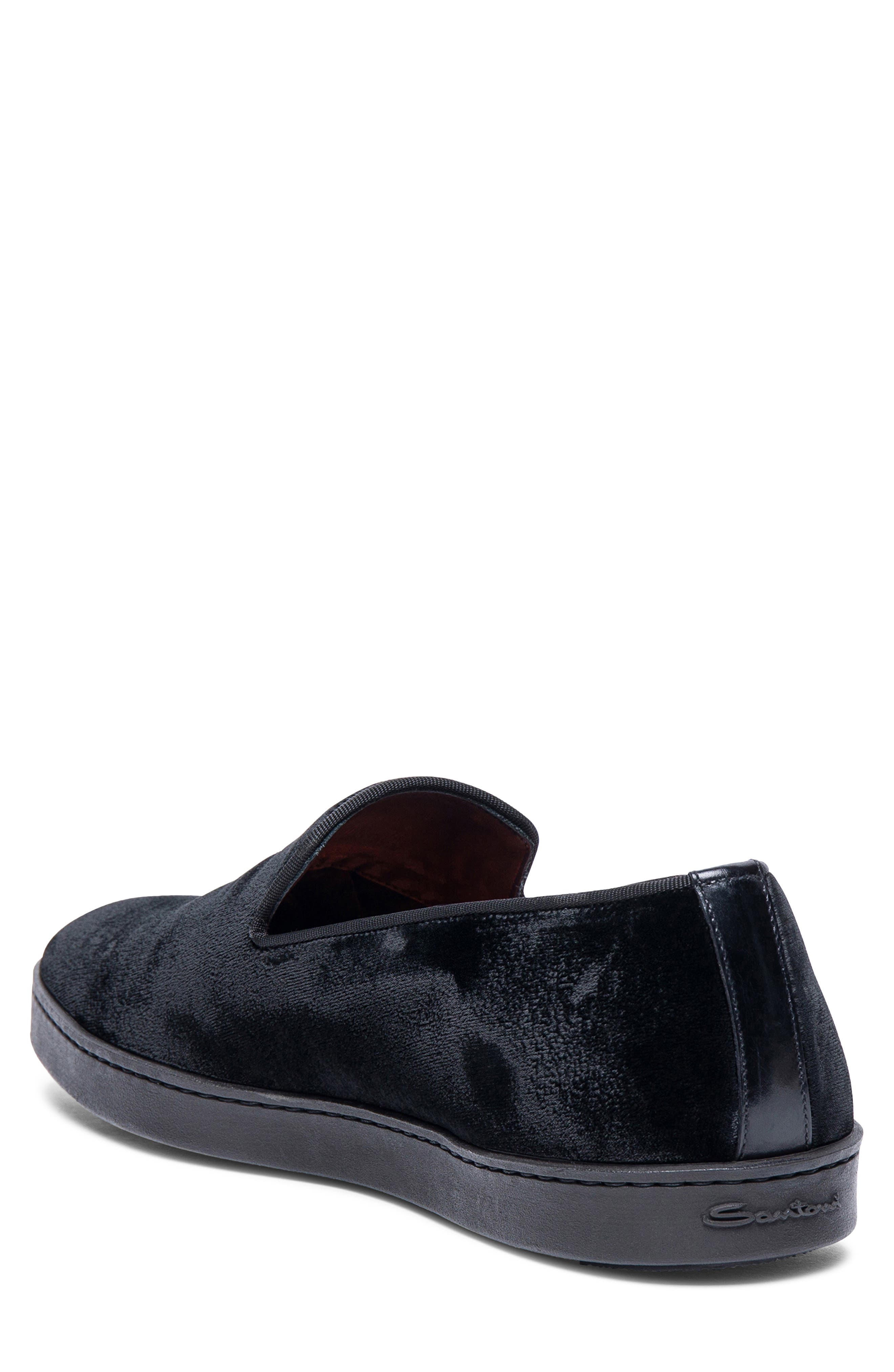 Santoni Muad Sport Loafer, Alternate, color, Black Velvet