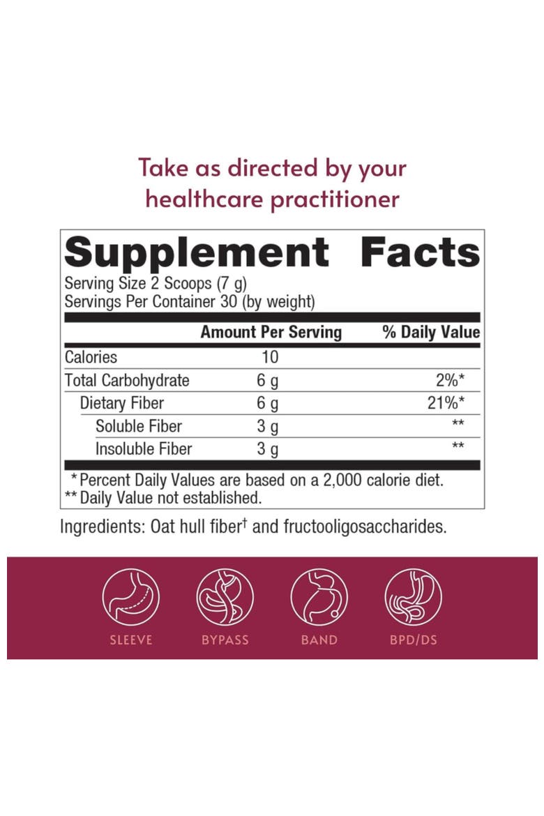 Advanced Fiber Powdered Formula Unflavored Supplement - 30 Count, Alternate, color, None