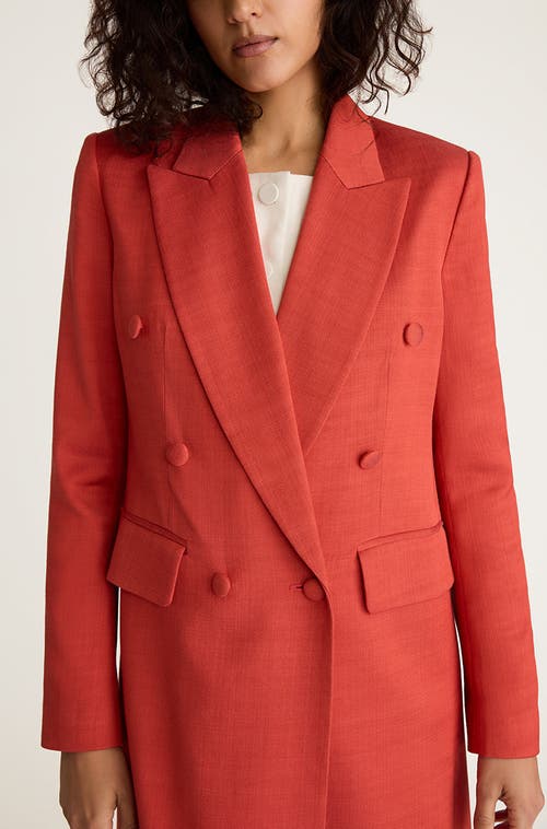 REBECCA TAYLOR REBECCA TAYLOR VISCOSE SLUB BLAZER COAT 