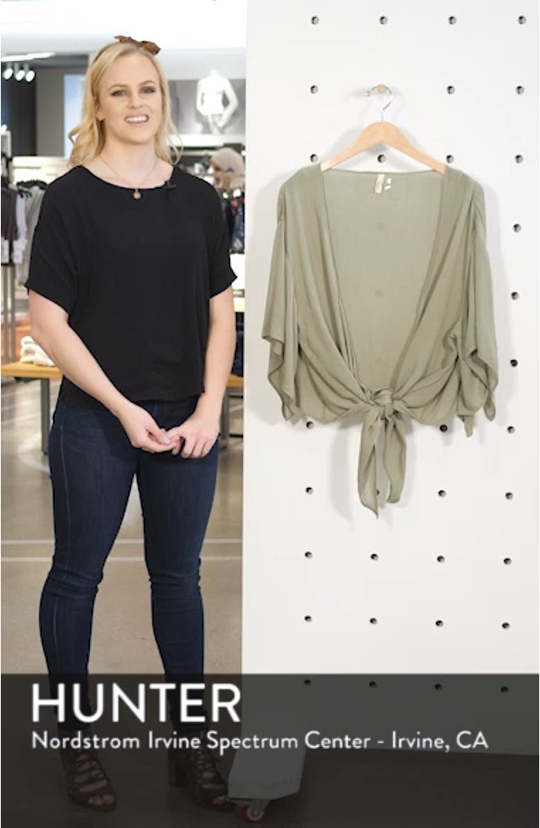 Tie-Front Crop Cover-Up Top, sales video thumbnail