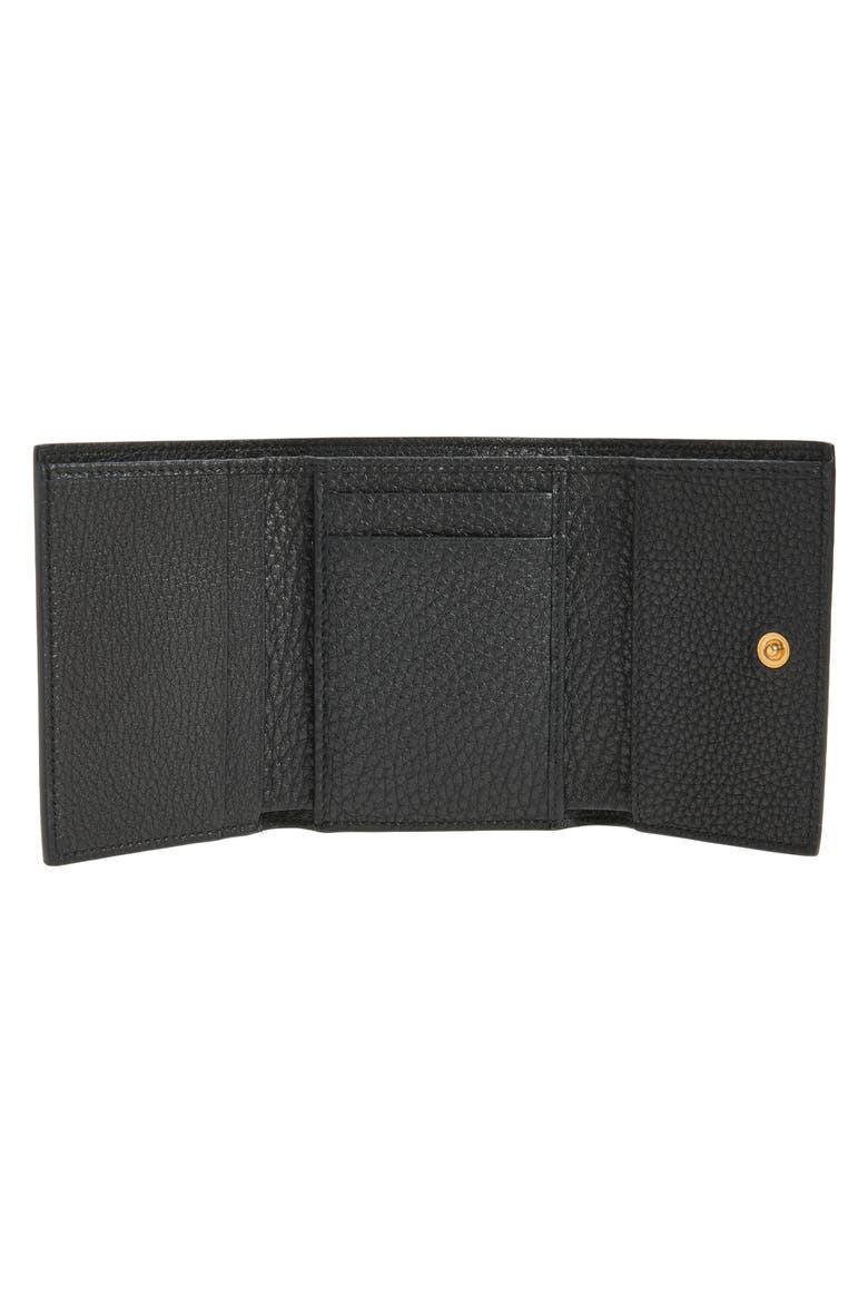 Leather Trifold Wallet, Alternate, color, 80999 NERO