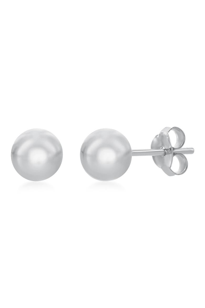 Sterling Silver 6mm Ball Stud Earrings, Main, color, SILVER