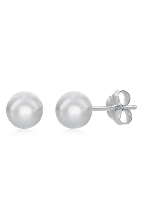 Sterling Silver 6mm Ball Stud Earrings