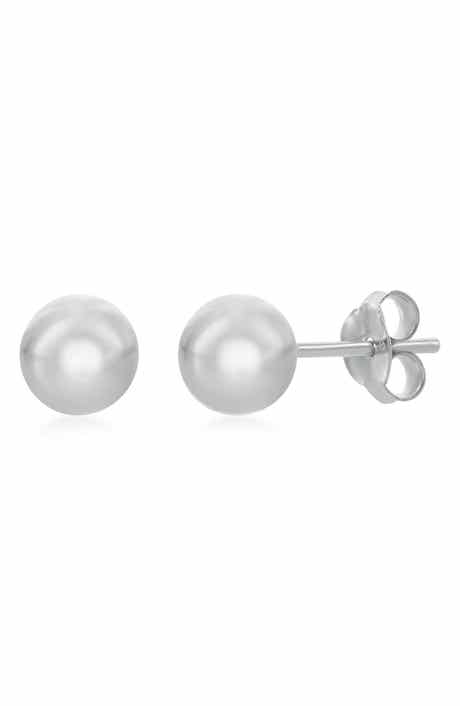 SIMONA Sterling Silver 6mm Ball Stud Earrings