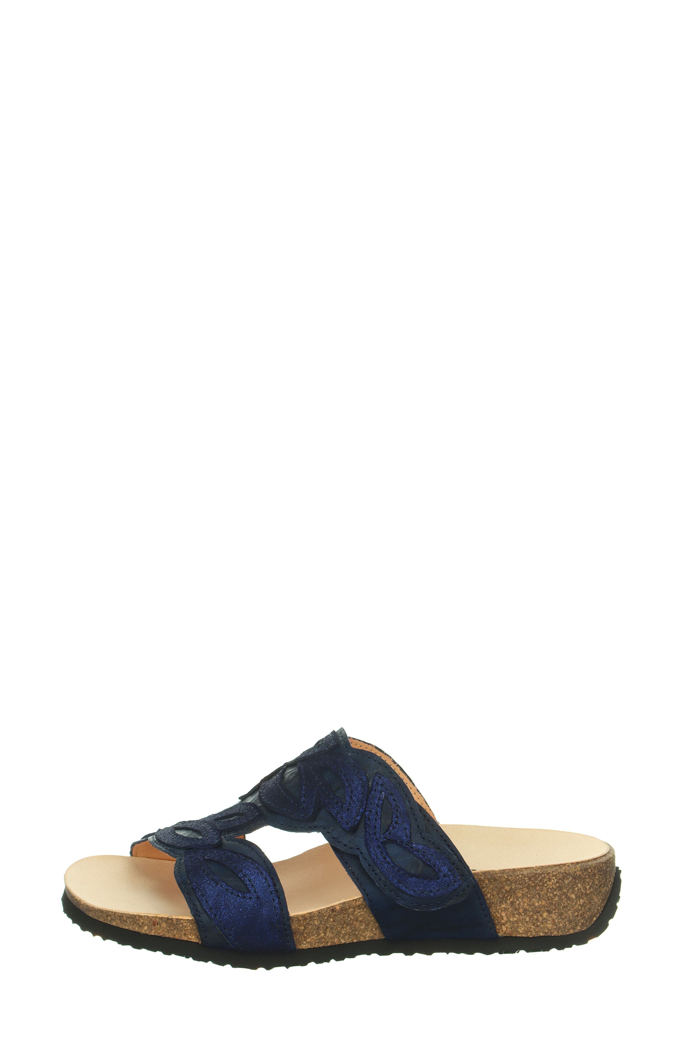 Mizzi Floral Sandal, Alternate, color, INDIGO/ KOMBI