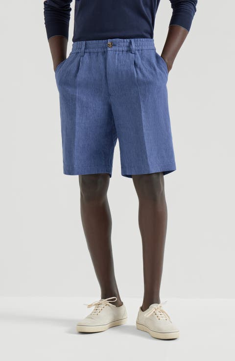 Délavé linen Bermuda shorts