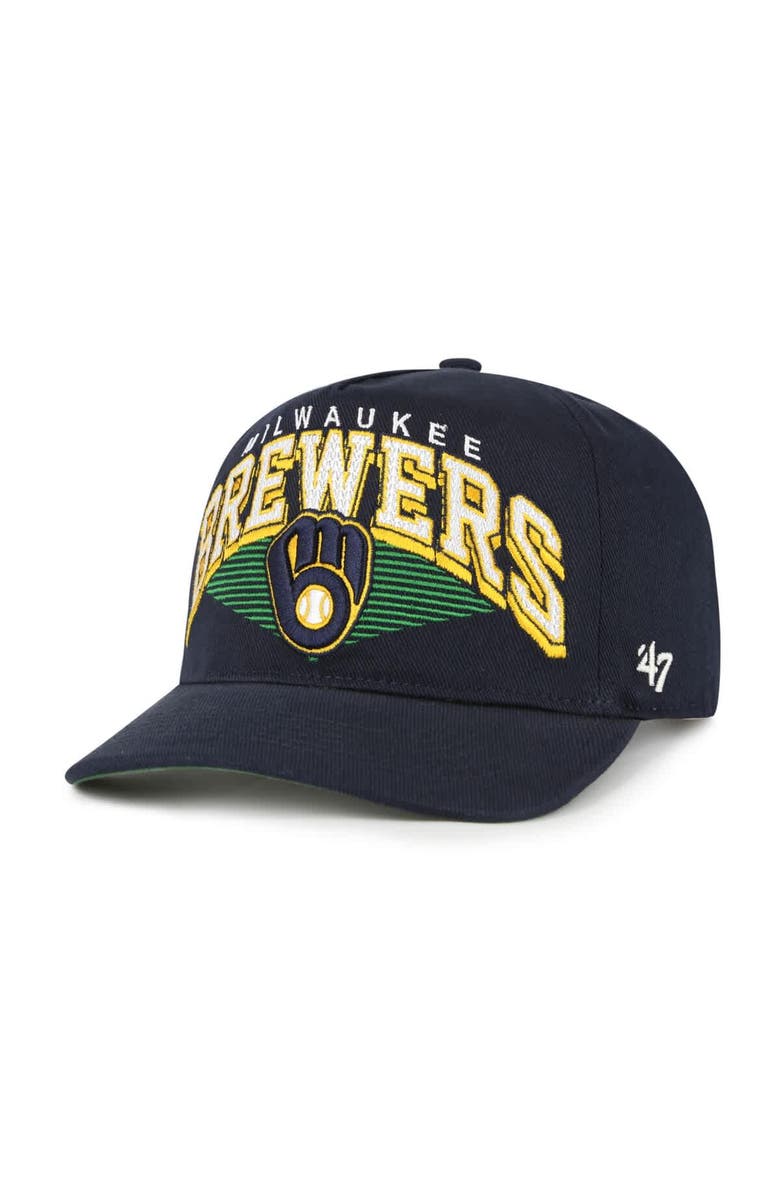 '47 Men's '47 Navy Milwaukee Brewers Pomona Hitch Adjustable Hat, Main, color, 