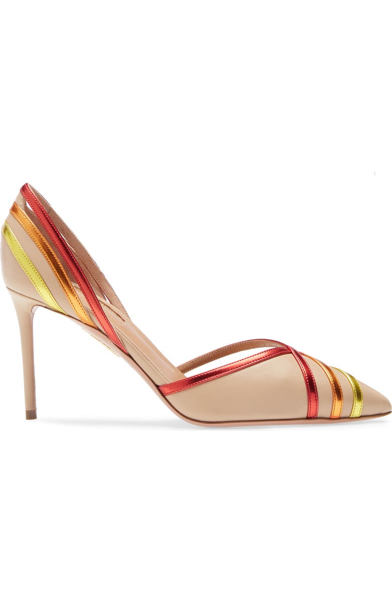 Aquazzura Cosmo Rainbow d'Orsay Pointed Toe Pump, Alternate, color,