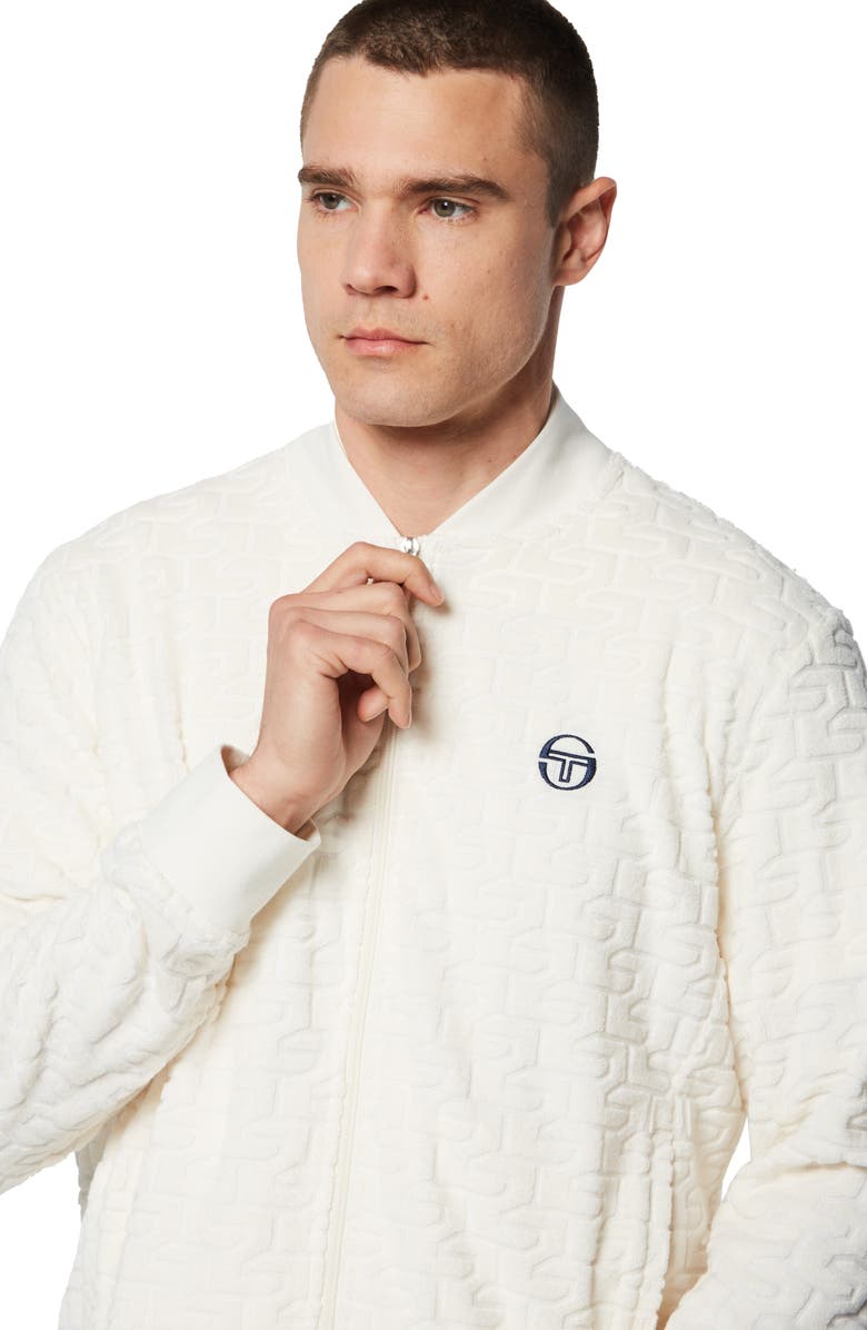 Sergio Tacchini Livata Logo Jacquard Cotton Blend French Terry Track Jacket, Alternate, color, 