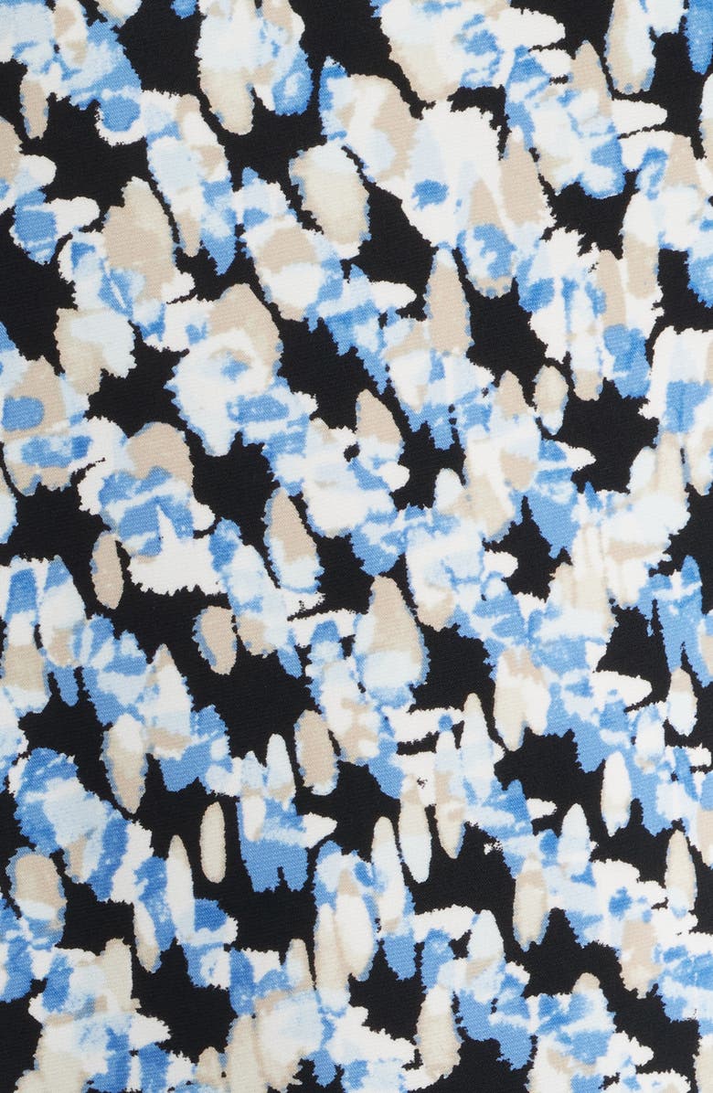 AK ANNE KLEIN Print Cap Sleeve Top, Alternate, color, Blue Yonder Mlt