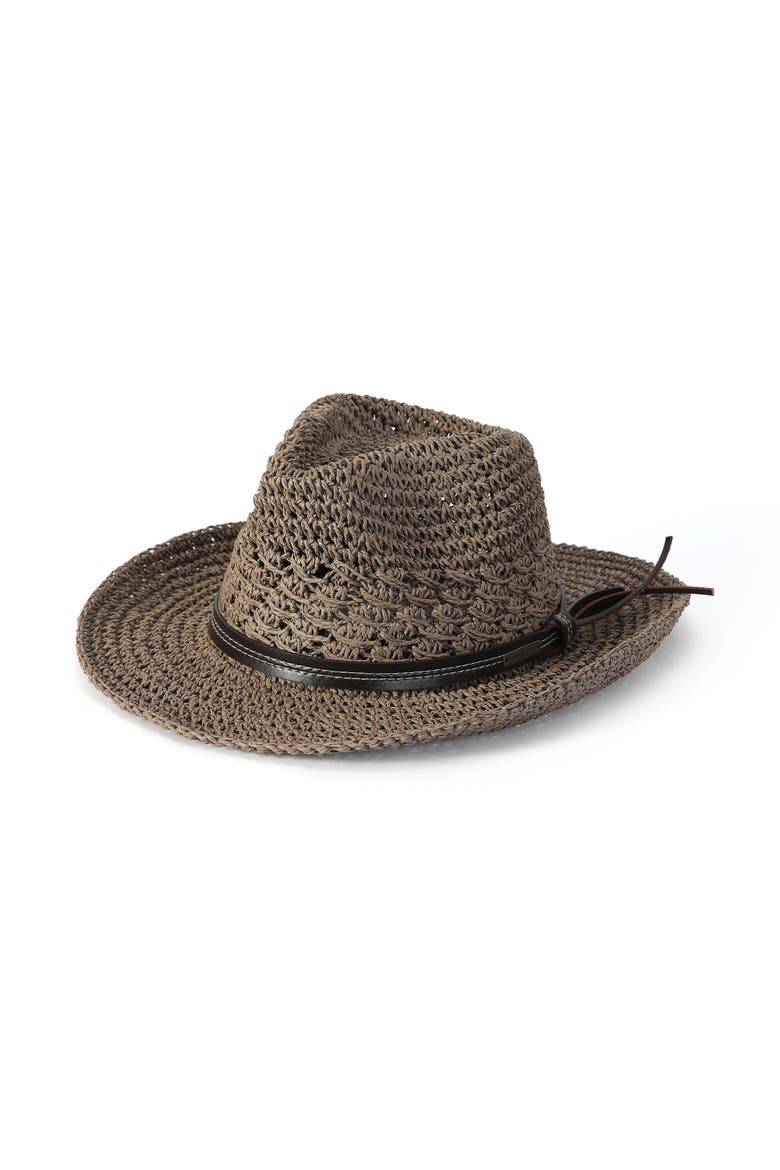 Lakota Women's Western Straw Hat, Main, color, Ash