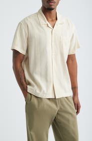 Obey Samuel Texture Stripe Camp Shirt