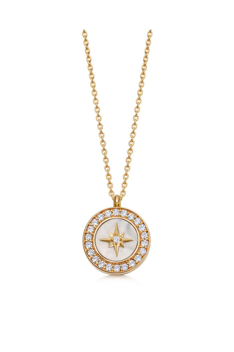 Gold Polaris Mother of Pearl Locket Necklace, Main, color, Mother of Pearl