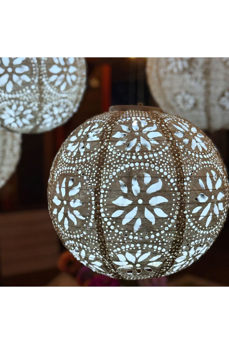 Stella Luxe Pearl Boho Battery-Powered Lantern, Alternate, color, Pearl