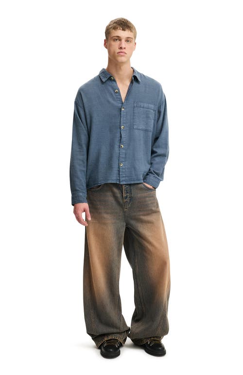 Cotton On Washed Long Sleeve Shirt In Multi