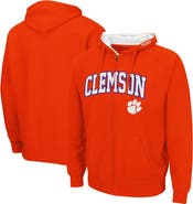 COLOSSEUM Men's Colosseum Orange Clemson Tigers Arch & Logo 3.0 Full-Zip Hoodie
