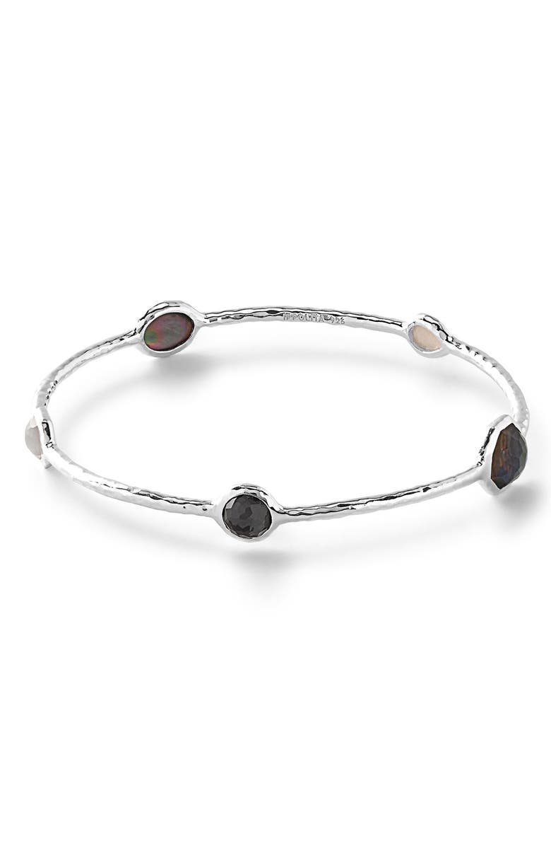 Ippolita 'Wonderland' Five-Stone Bangle, Main, color, Silver