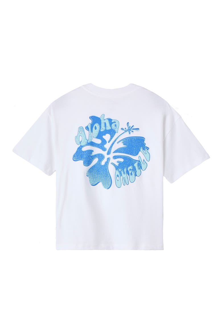 Aloha Hibiscus Hawaii Graphic T-Shirt, Alternate, color, WHITE