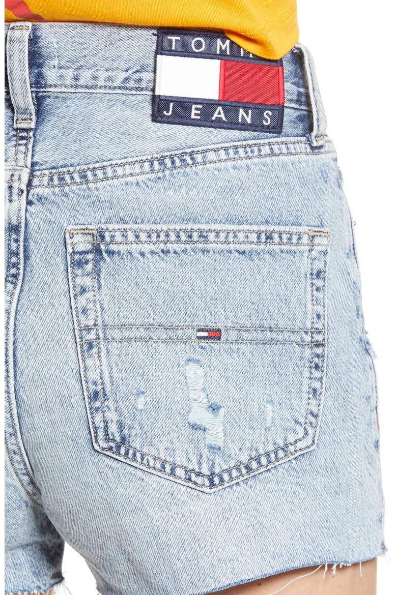 Cutoff Denim Shorts, Alternate, color, TJ SILVER LIGHT BLUE