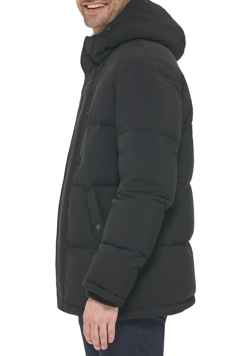 Cole Haan Faux Shearling Lined Hooded Puffer Jacket, Alternate, color,