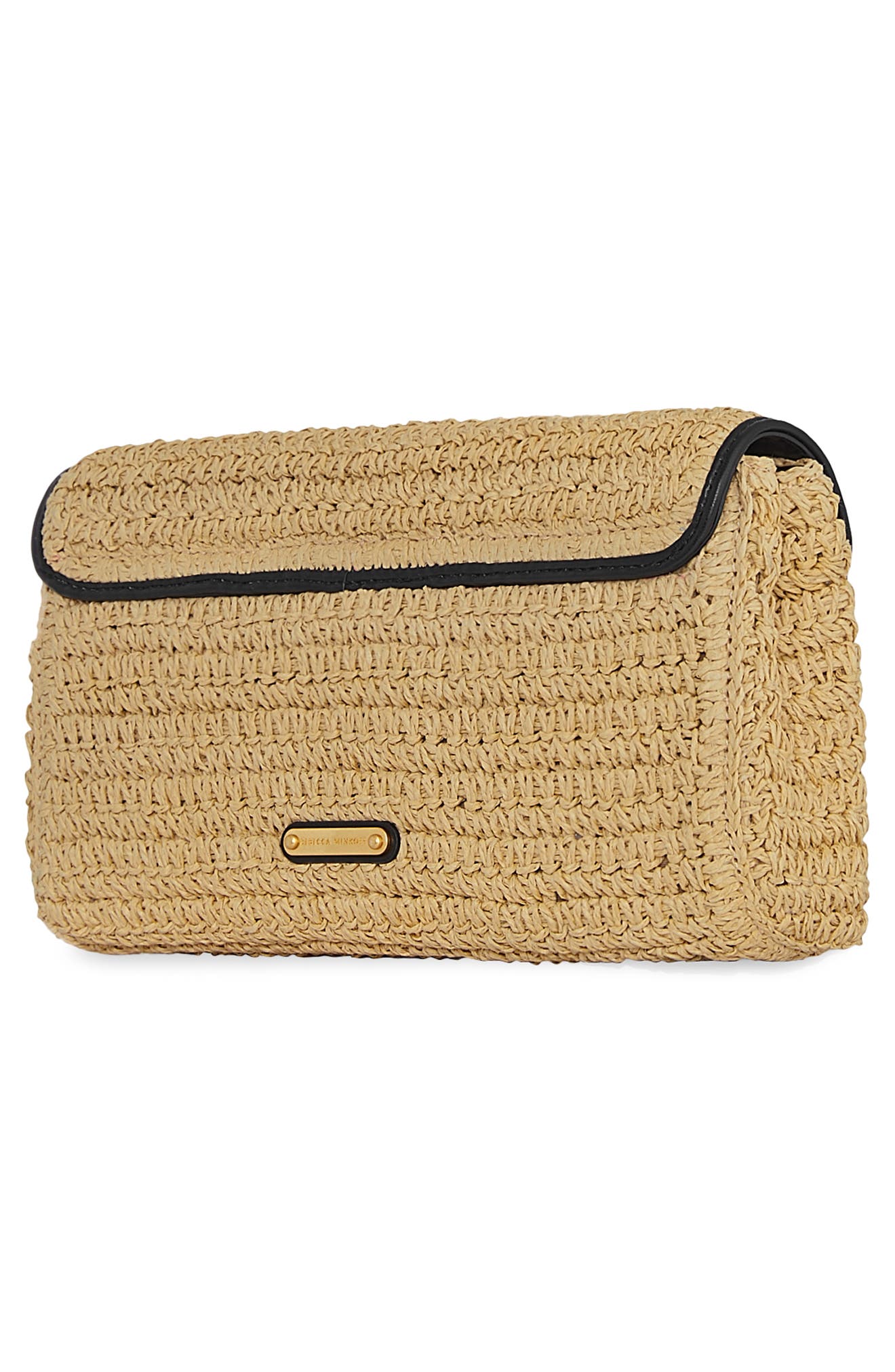 Rebecca Minkoff Straw Envelope Flap Clutch, Alternate, color, 