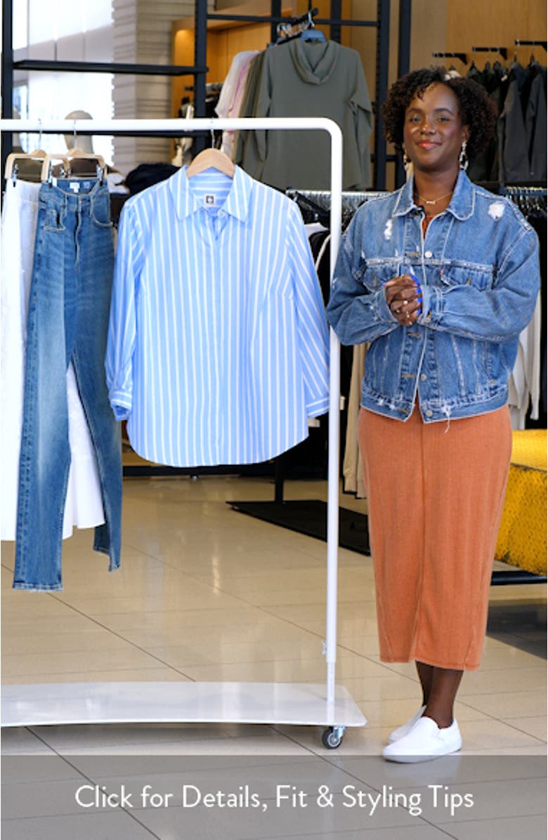 Stripe Cotton Button-Up Shirt, sales video thumbnail