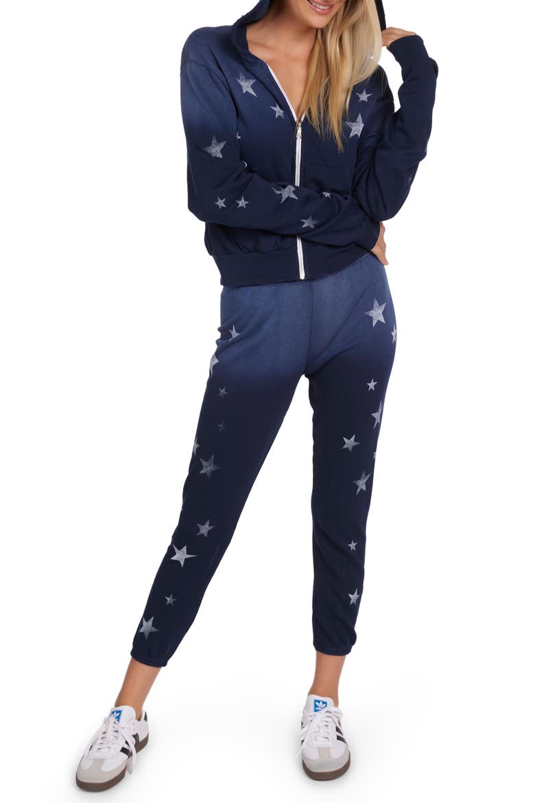 Lachelle Vintage Stars Hoodie, Alternate, color, Navy Ombre