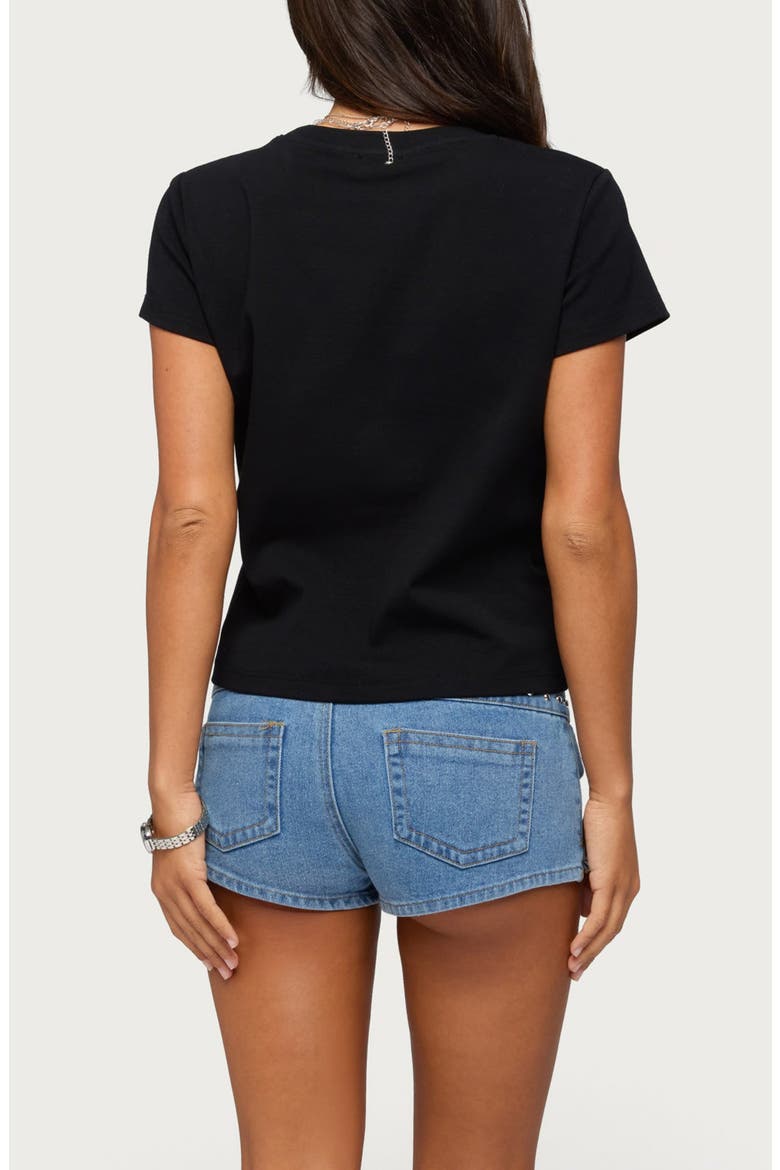Perfect Basic Stretch Cotton T-Shirt, Alternate, color, BLACK