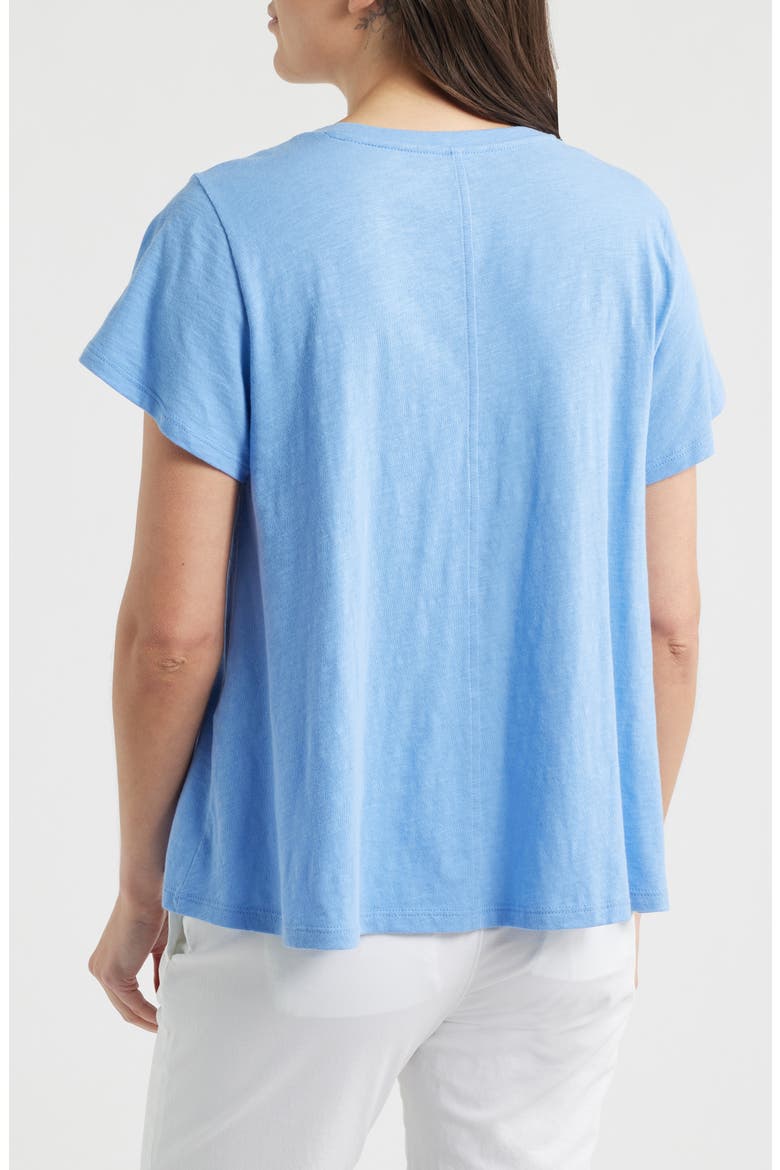 Crewneck Organic Cotton T-Shirt, Alternate, color, CORNFLOWER