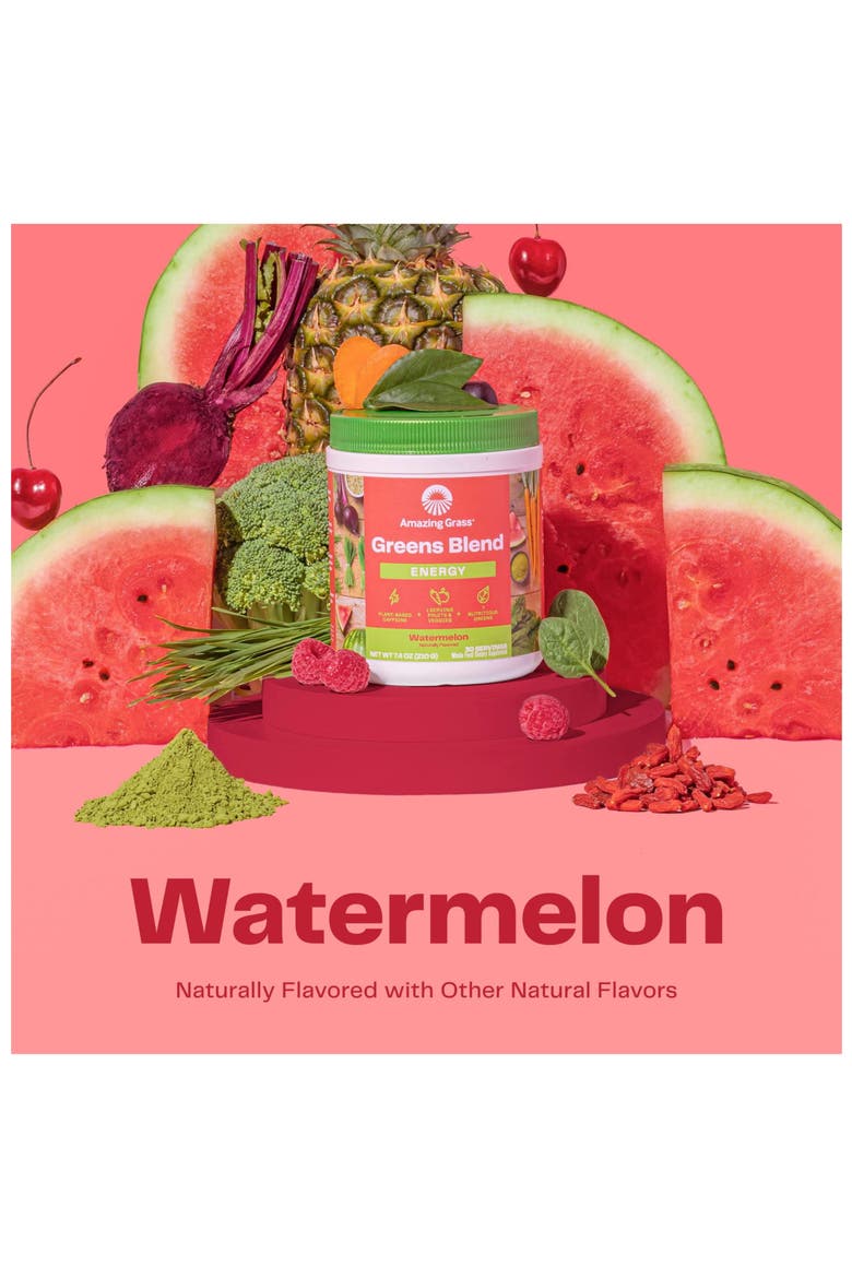 Greens Blend Energy Watermelon Superfood Powder, Alternate, color, None