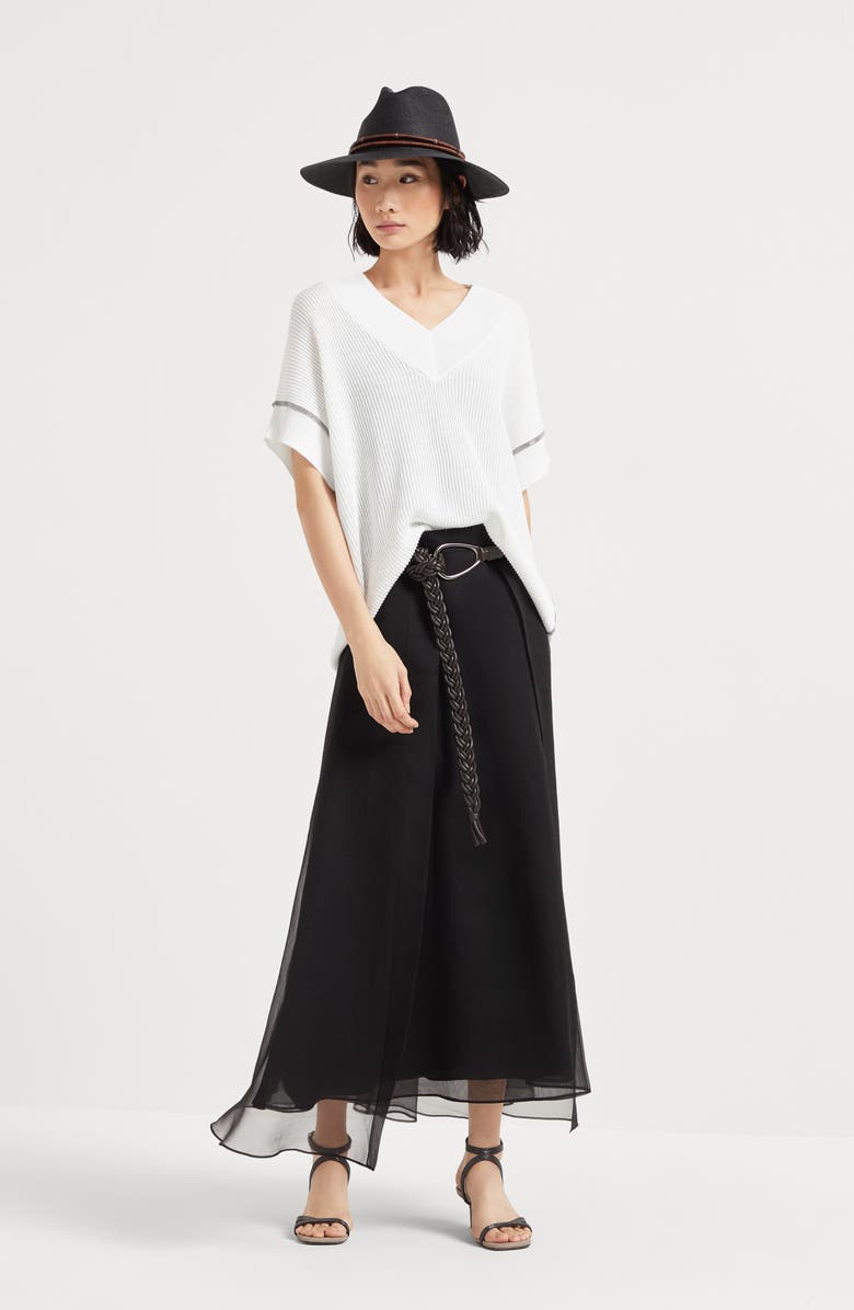 Brunello Cucinelli Paneled Circle skirt, Alternate, color, 