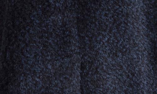 Sofia Cashmere Stand Collar Shaped Alpaca & Wool Blend Coat In Blue