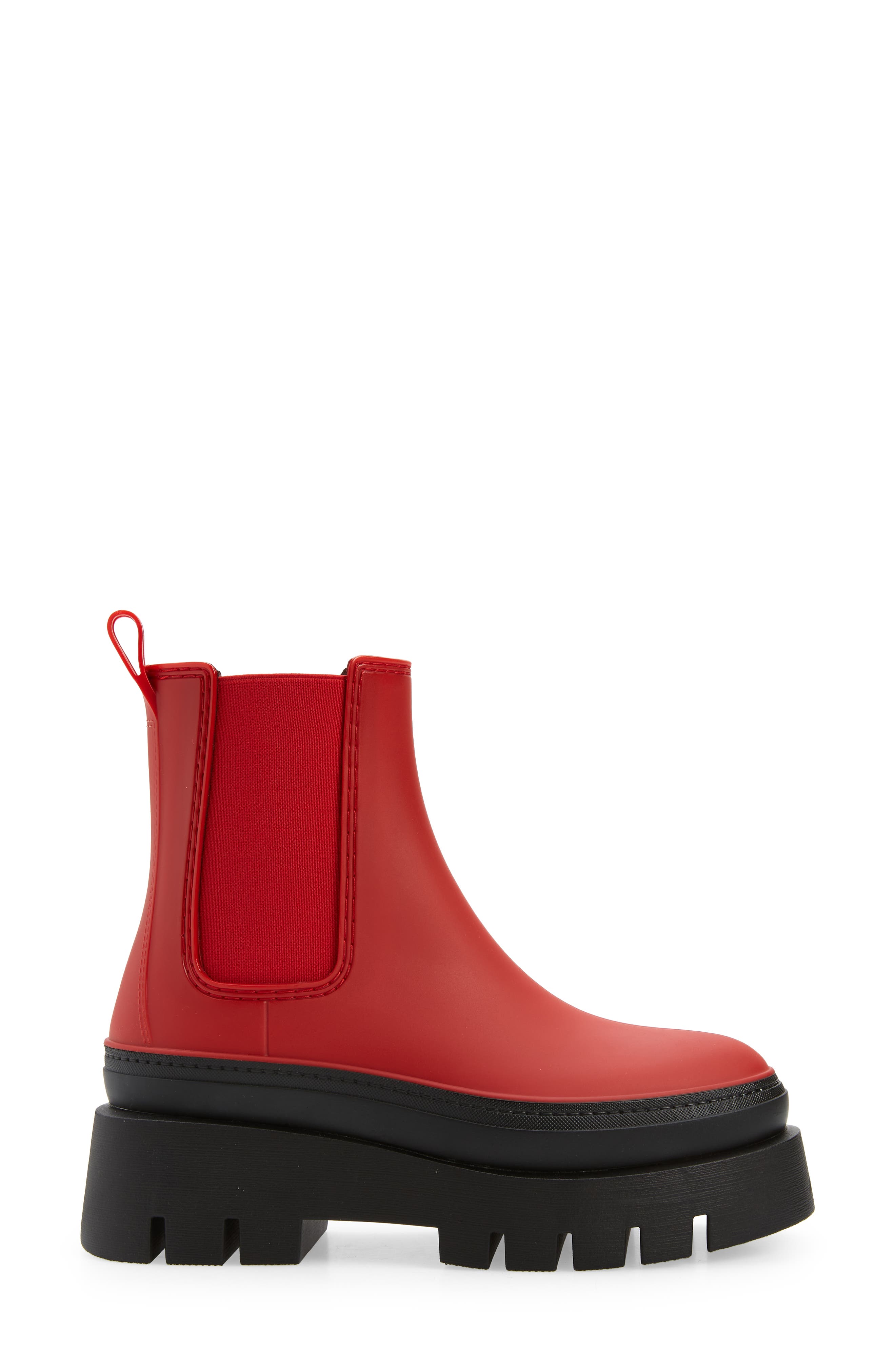 Rain-Storm Platform Chelsea Boot, Alternate, color, RED BLACK