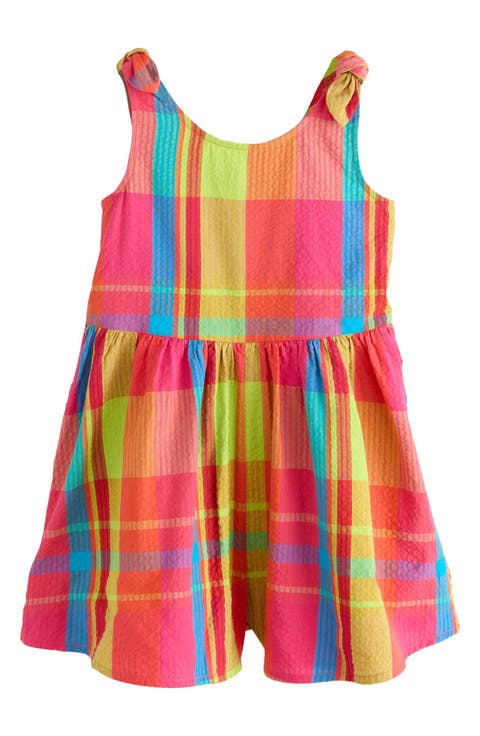Kids' Rainbow Check Romper (Little Kid & Big Kid)
