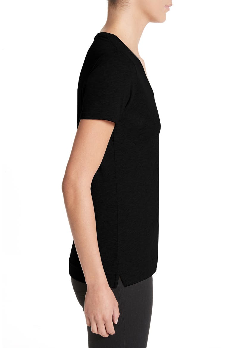 V-Neck T-Shirt, Alternate, color, BLACK