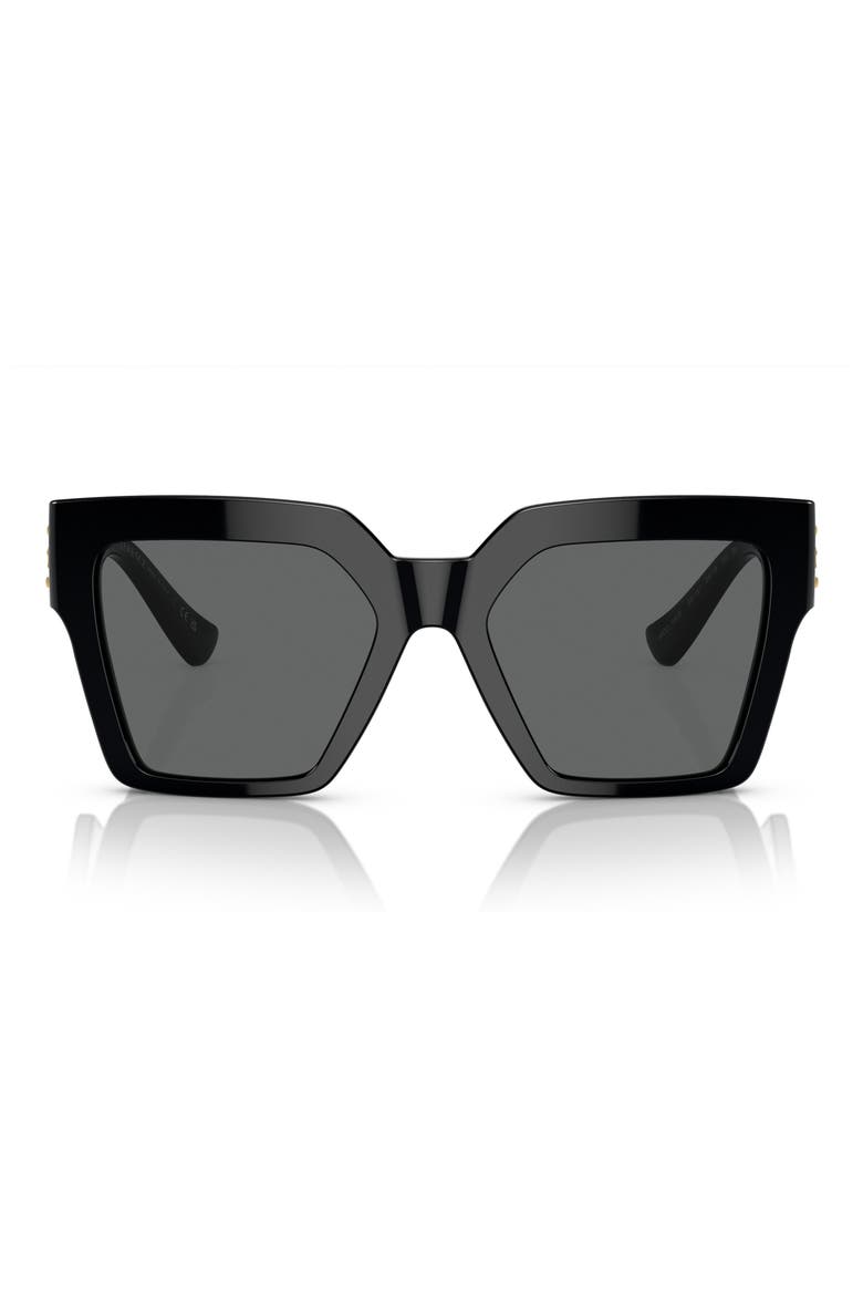 55mm Butterfly Sunglasses, Main, color, BLACK